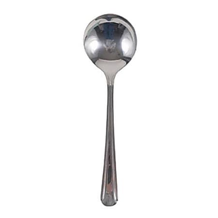 Update International Dominion Stainless Steel Bouillon Spoons, Silver, Pack Of 12 Spoons