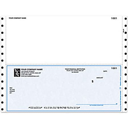 Continuous Multipurpose Voucher Checks For Sage Peachtree®, 9 1/2" x 7", 2-Part, Box Of 250, MP98, Bottom Voucher