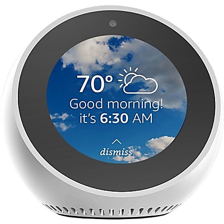 Amazon Echo Spot ホワイト Amazon Echo Spot White - Office Depot
