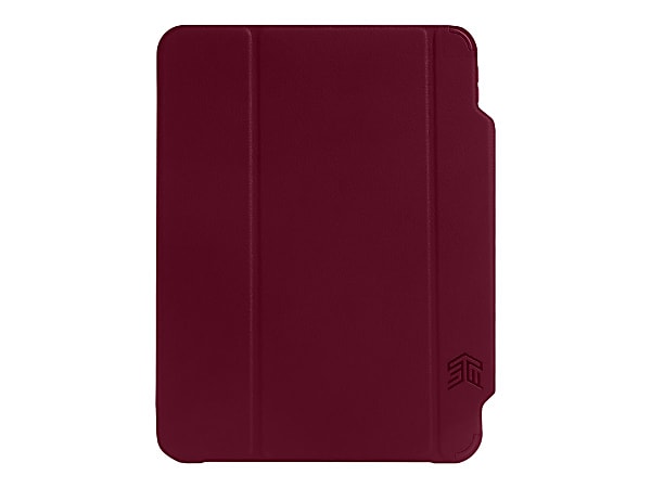 STM dux Studio - Flip cover for tablet - polycarbonate, thermoplastic polyurethane (TPU) - dark red - for Apple 12.9-inch iPad Pro (3rd generation, 4th generation)