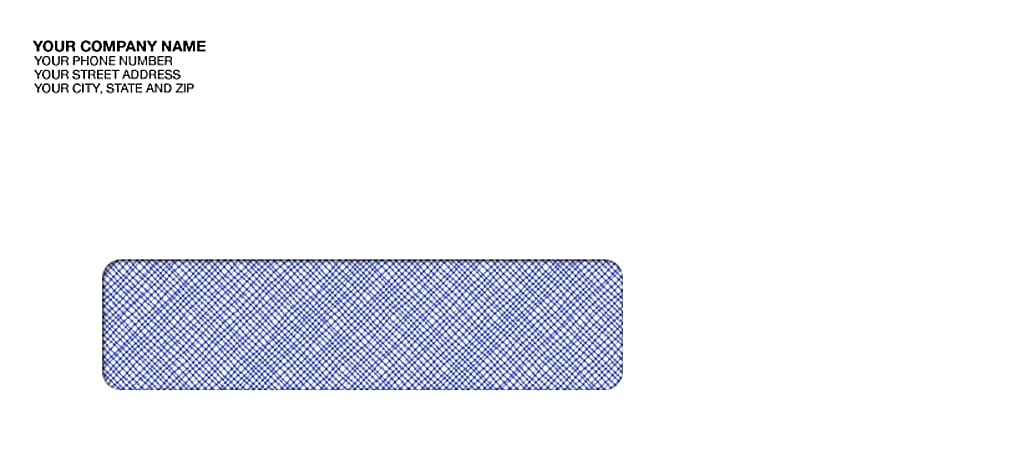Custom CE16J Tinted Single Window Imprinted Envelopes, 3 7/8" x 8 7/8", Box Of 250