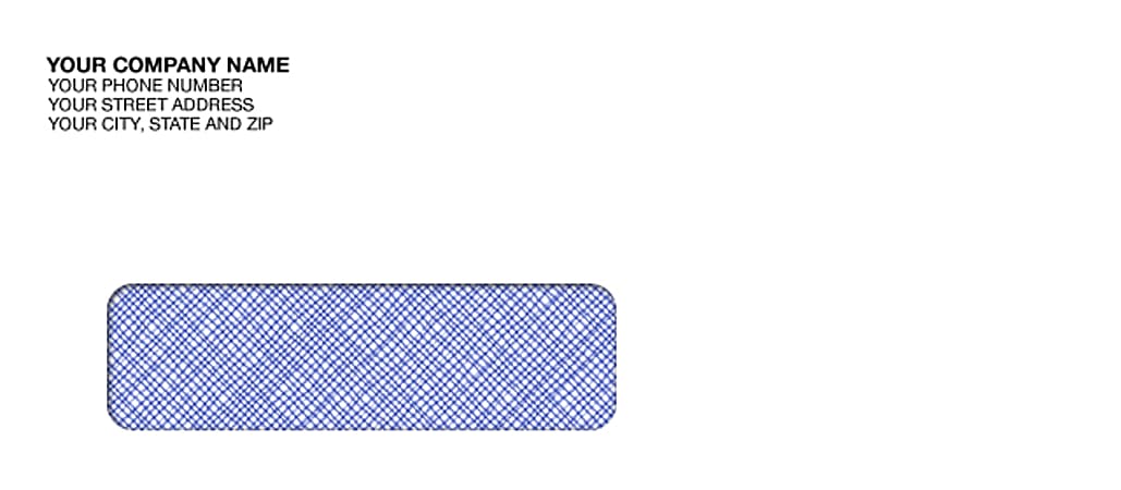 Custom Single Window Imprinted Envelopes, 3 15/16" x 8 13/16", Box Of 250