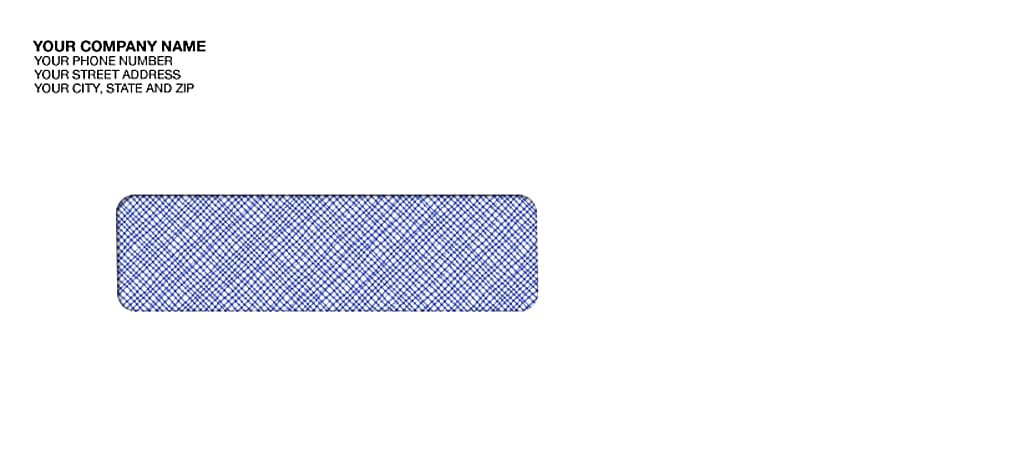 Custom Tinted Single Window Imprinted Envelopes, 3 7/8" x 8 7/8", Box Of 250