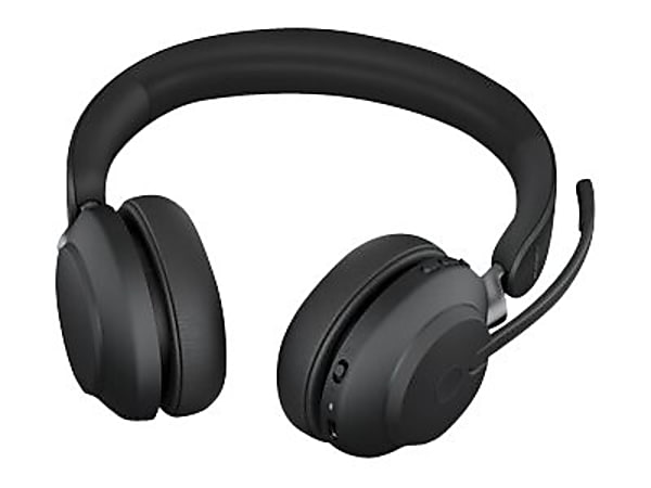 Jabra Evolve2 65 UC Stereo - Headset - on-ear - Bluetooth - wireless - USB-A - noise isolating - black
