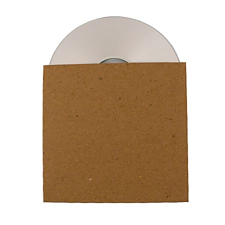 ReBinder™ ReSleeve 100% Recycled Cardboard CD Sleeves (No View), Brown, Pack Of 25