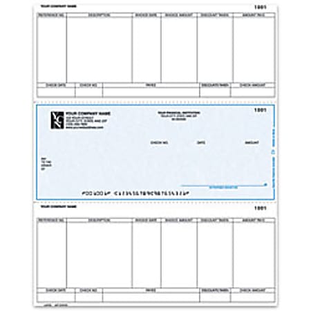 Laser Accounts Payable Checks For Sage Peachtree®, 8 1/2" x 11", Box Of 250, AP53, Middle Voucher