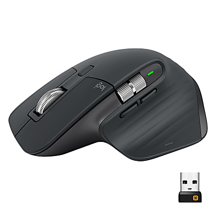 Logitech MX Master 3 Advanced Wireless Mouse Ultrafast Scrolling Use on Any  Surface Ergonomic 4000 DPI USB C Black - Office Depot