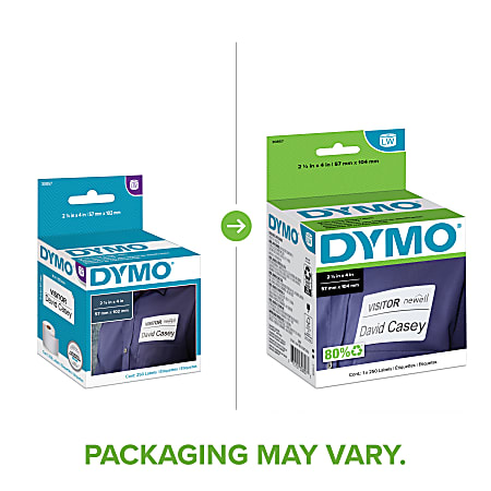 DYMO LabelWriter 30857 Self Adhesive Name Badges 2 14 x 4 1 ...