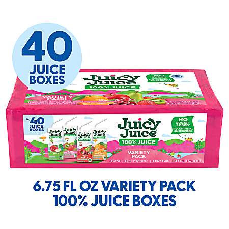 Juicy Juice Juice Variety Pack 6.75 Oz Pack Of 32 Juices - Office