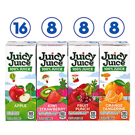 Juicy Juice Juice Variety Pack 6.75 Oz Pack Of 32 Juices - Office