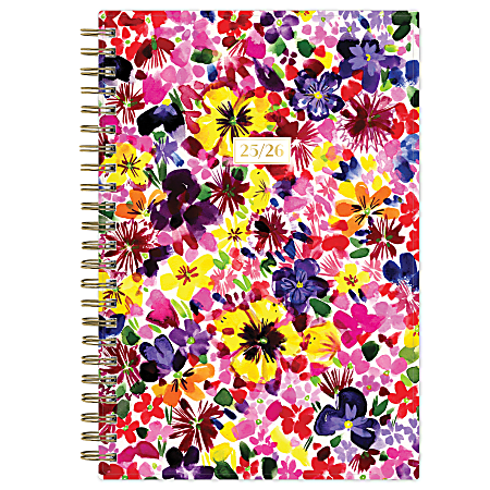 2025-2026 Blue Sky Travel Write Draw Lima Flowers Weekly/Monthly Academic Planning Calendar, 5" x 8", July 2025 to June 2026, 153049