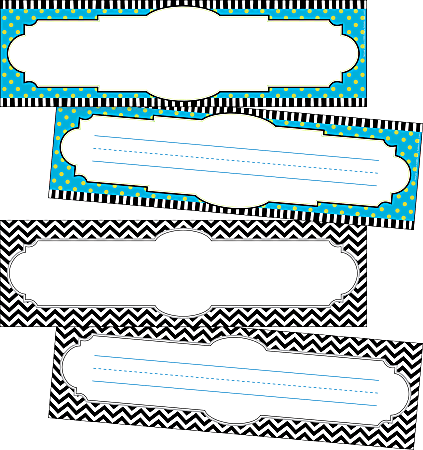Barker Creek Double-Sided Name Plates, 12" x 3-1/2", Curated Collection, Set Of 72 Plates