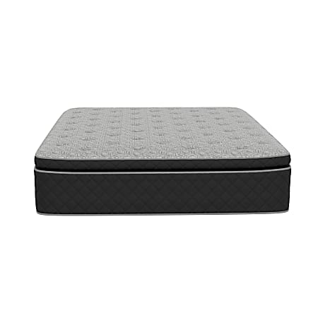 Corsicana Beckman PillowTop Mattress, With Installed Encasement, Queen, 59-1/2” x 79-1/2”, Gray, 1 Mattress