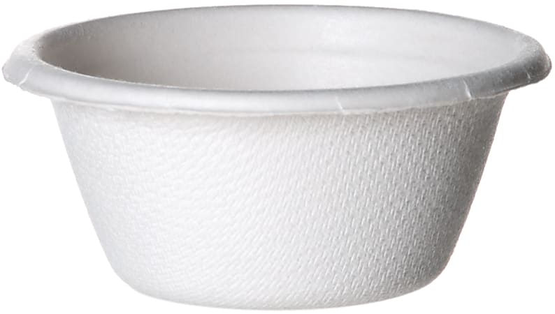 Eco-Products Sugarcane Portion Cups, 2 Oz, White, Case Of 2,500 Cups