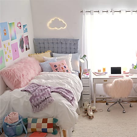 Dormify Melody Tufted Cushioned Headboard TwinTwin XL Light Blue