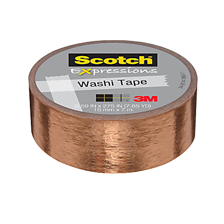 Scotch® Expressions Washi Tape, 3/5" x 257", Copper