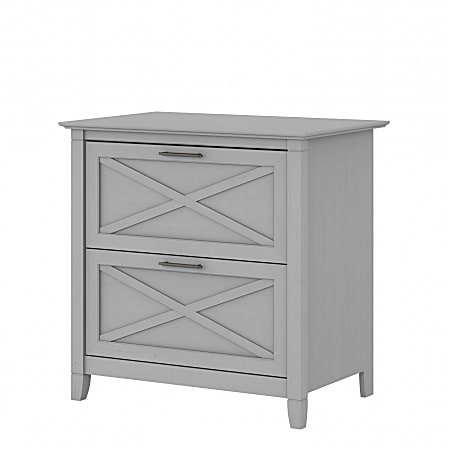 Bush Furniture Key West 20"D Lateral 2-Drawer File Cabinet, Cape Cod Gray, Delivery