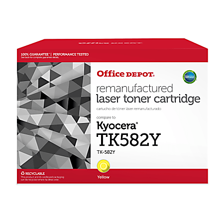Office Depot® ODTK582Y Standard Yield Yellow Toner Cartridge Replacement For Kyocera Mita TK582