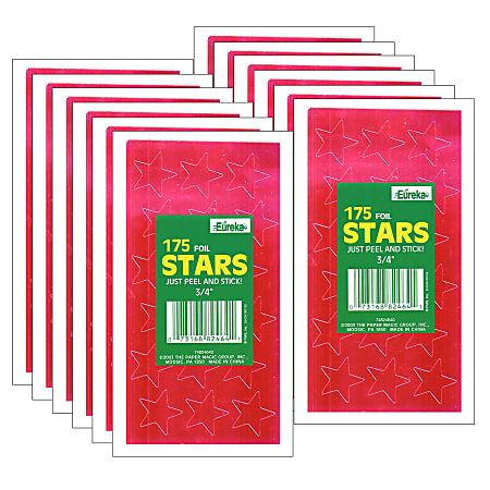 Foil Star Stickers, 3/4, Gold: Pack of 175  Gold star stickers, Star  stickers, Star illustration