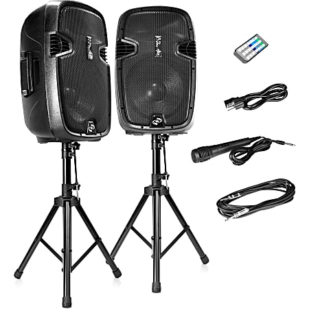 PYLE PPHP155ST Speaker for PA system wireless Bluetooth 2 way ...