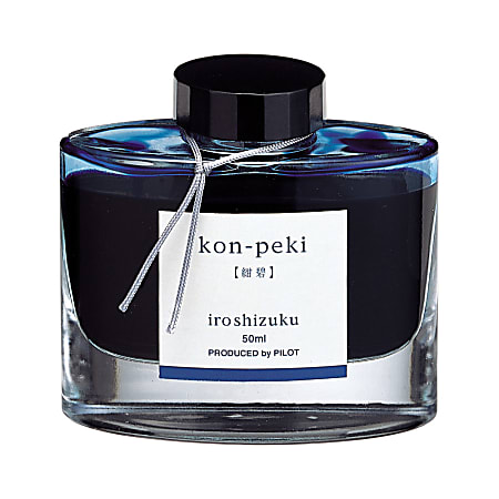 Pilot® Iroshizuku Fountain Pen Ink, Kon-peki Turquoise Blue/Deep Blue, 50 mL Bottle