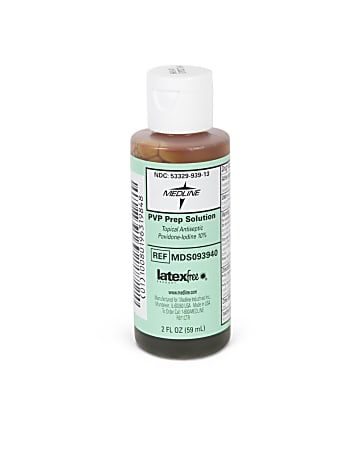 Medline Povidone Iodine Prep Solutions, 2 Oz, Pack Of 48
