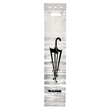 Alpine Wet Umbrella Bags, 29" x 5-1/2" x  1/8", Clear, Pack Of 100 Bags