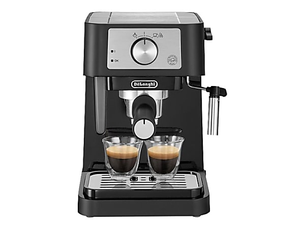 De'Longhi Stilosa EC260.BK - Coffee machine with milk frother - 15 bar - black/stainless steel