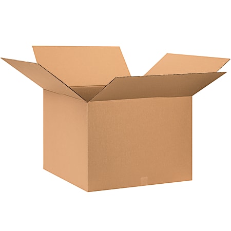 Partners Brand Corrugated Boxes, 22"H x 28"W x 28"D, 15% Recycled, Kraft, Bundle Of 10