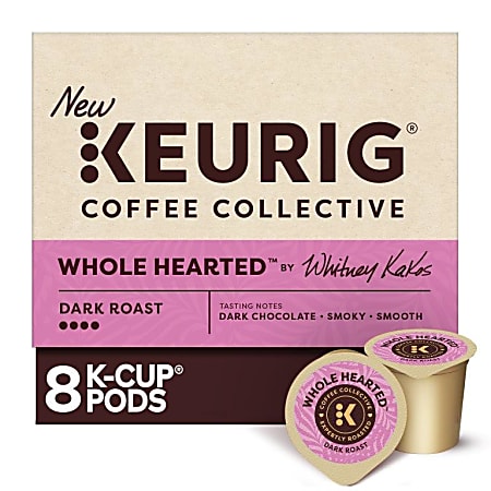 Keurig Coffee Collective Whole Hearted Single-Serve K-Cup Pods, Dark Roast Coffee, 8 Count