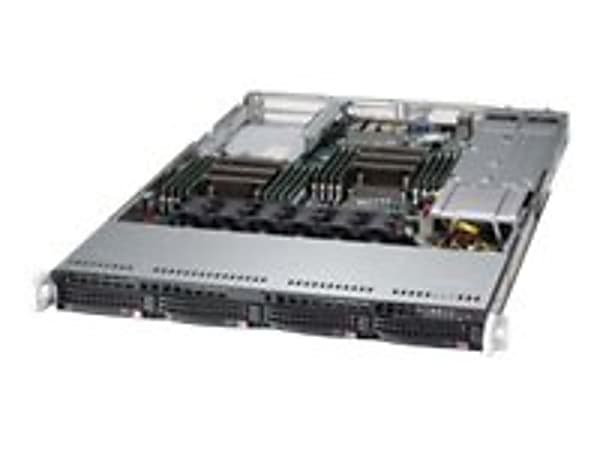 Supermicro Ceph Solutions Inktank Monitor Node - Server - rack-mountable - 1U - 2-way - 2 x Xeon E5-2630V2 / 2.6 GHz - RAM 64 GB - SAS - hot-swap 3.5" bay(s) - HDD 4 x 300 GB - G200eW - GigE, 10 GigE - monitor: none - black