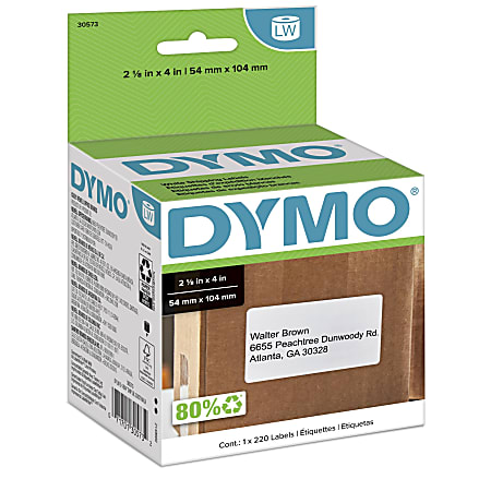 DYMO® White LabelWriter® Shipping Labels, 30573, 2 1/8