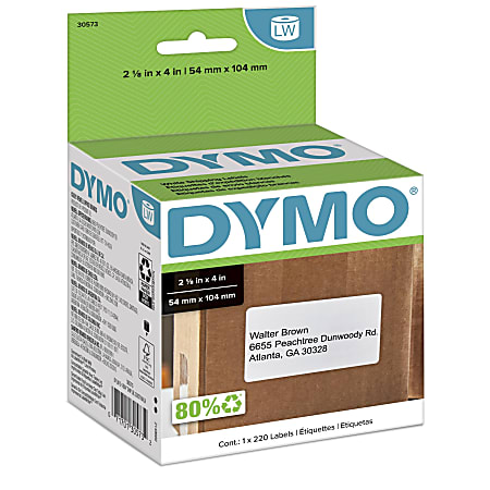 DYMO® White LabelWriter® Shipping Labels, 30573, 2 1/8"