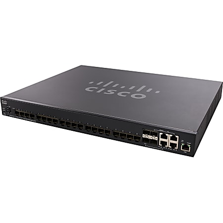 Cisco SX350X-24F 24-Port 10G SFP+ Stackable Managed Switch - 24 Ports - Manageable - 10 Gigabit Ethernet - SX350X24FK9NA