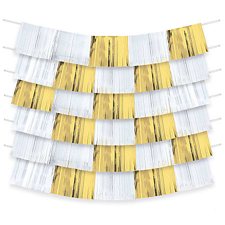 Amscan Decorating Backdrops, 10" x 60", Gold, Pack Of 9 Backdrops