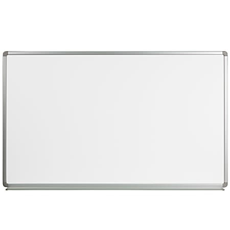 Flash Furniture 24 x 36 in. Bristol Wall Mount White Board with Included Dry Erase Marker 4 Magnets & Eraser for Home School or Business in Black