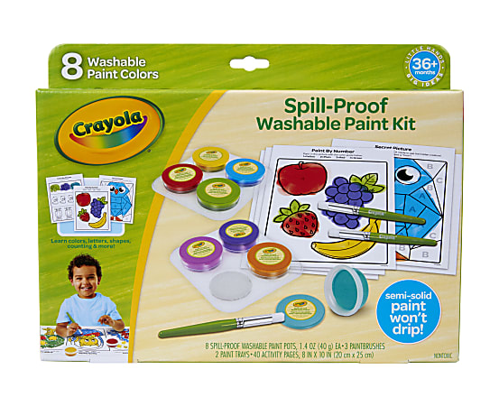 Crayola&reg; Spill-Proof Washable Paint Kit, Kit Of 52 Pieces