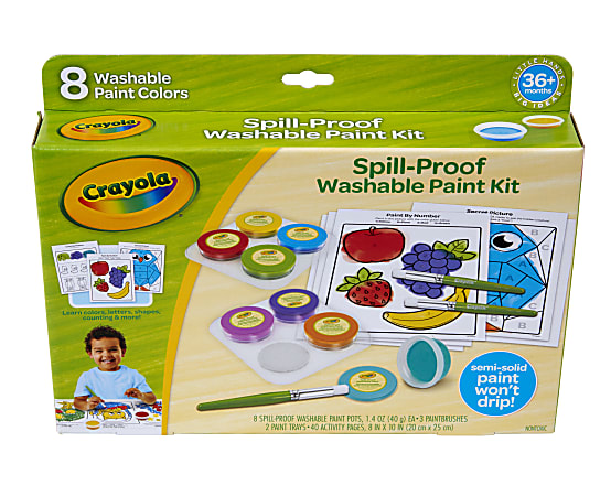  Kids Paint Set - Kids Paint with Toddler Art Supplies Included,  Washable Paint for Kids with Toddler Paint Brushes and Paint Cups, Complete Toddler  Painting Set, Paint for Kids Supplies 