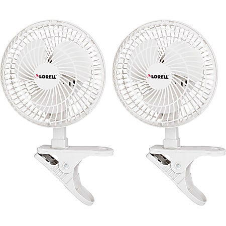 Lorell Clip-On Personal Fans - 152.4 mm Diameter