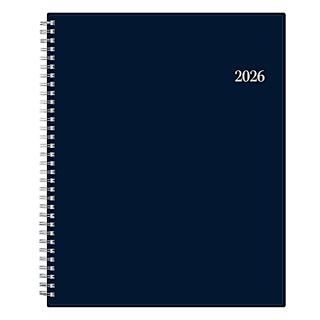 2026 Blue Sky Weekly/Monthly Planner, 8-1/2" x 11", Passages/Solid Navy, January To December, 148659