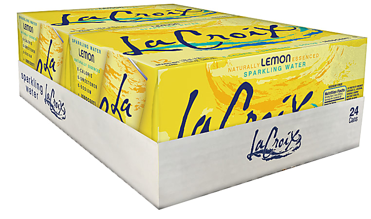 LaCroix® Core Sparkling Water with Natural Lemon Flavor, 12 Oz, Case of 24 Cans