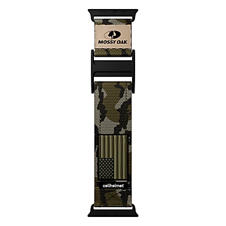 Mossy Oak® by cellhelmet® Premium Nylon Band for Apple Watch® 38/40/41/42 mm, Bottomland®/Camouflage, WB-001