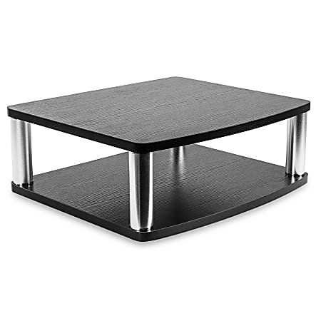 Mount-It MI-832 2-Tier Turntable TV Stand For 13 - 50" TVs, 15-5/16"H x 18-1/8"W x 6-11/16"D, Black