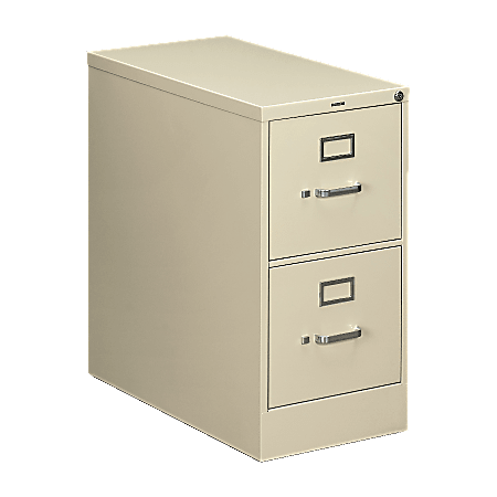 HON® 210 28-1/2"D Vertical 2-Drawer Letter-Size File Cabinet, Putty
