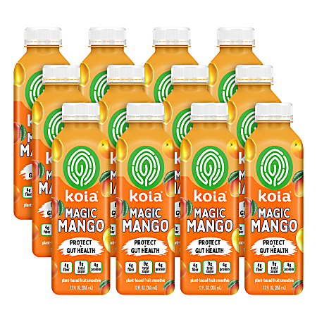 Koia Magic Mango Smoothies, 12 Oz, Pack Of 12 Smoothies