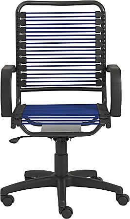 Eurostyle Bradley Bungie High-Back Commercial Office Chair, Graphite/Blue