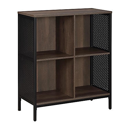 Office Star Ace 34”H 4-Cube Storage Bookcase, Ozark Ash