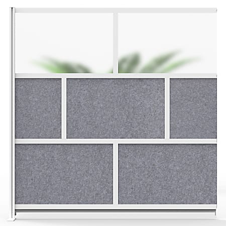 Luxor Modular Room Divider Wall System Add-On, 70" x 70", Gray