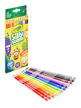 Crayola Silly Scents Colored Pencils Assorted Colors Pack Of 12 Pencils -  Office Depot
