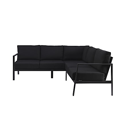 Linon Abilene Aluminum Outdoor Sectional Sofa, 31-1/4”H x